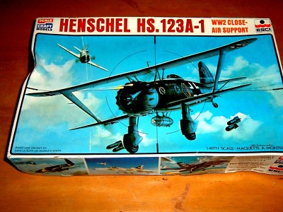 Collectible ESCI Model HENSCHEL HS.123A-1 WW2 CLOSE-AIR SUPPORT Kit SC-4001
