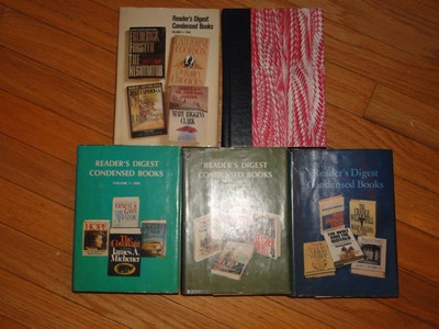 Vintage Lot of 5 1980's Readers Digest Condensed Books, Instant Library-Decor