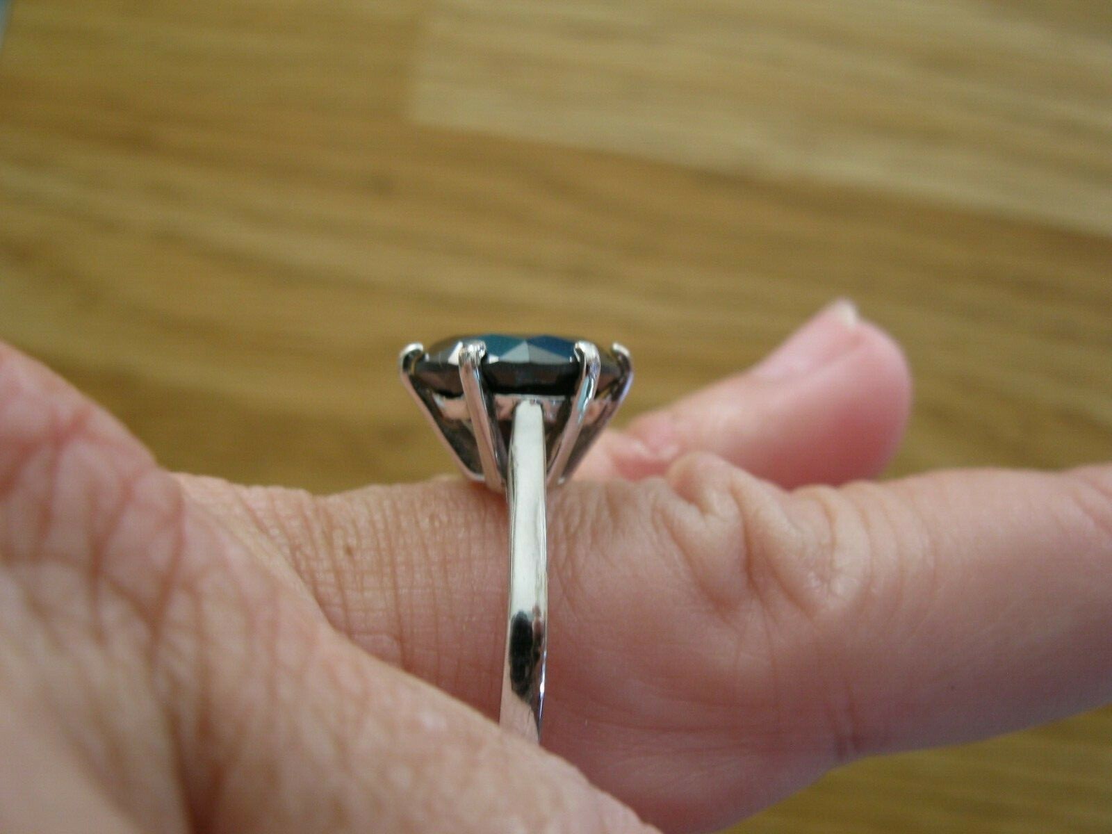 Pre-owned Real Black Diamonds Inc 5.0ct 100% Natural Black Diamond Ring Appraisal Free Dia Tester 5,6,7,8,9,10