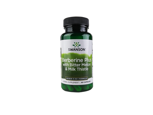 Swanson Berberine Plus с горькой дыней и расторопшей - Формула 3-в-1, 60 капсул