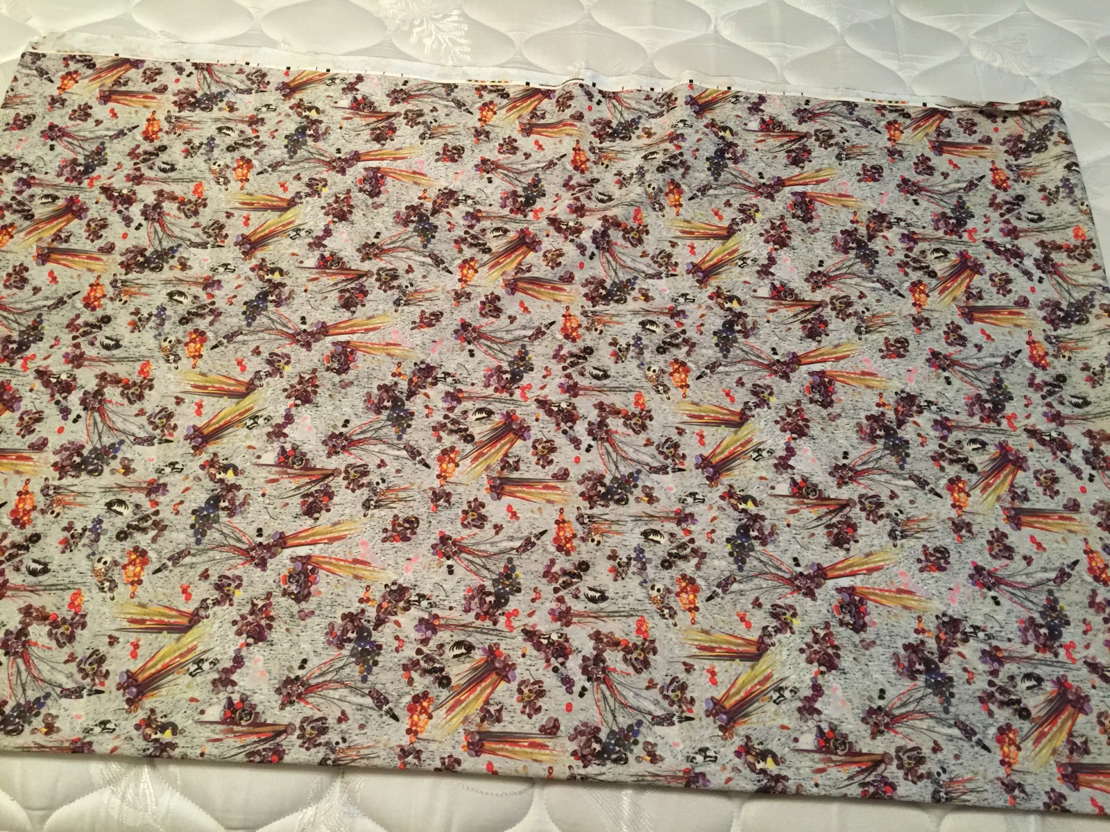 Vintage Fabric Sublicolor 60 Inch X 92 Polyester sewing Remnant