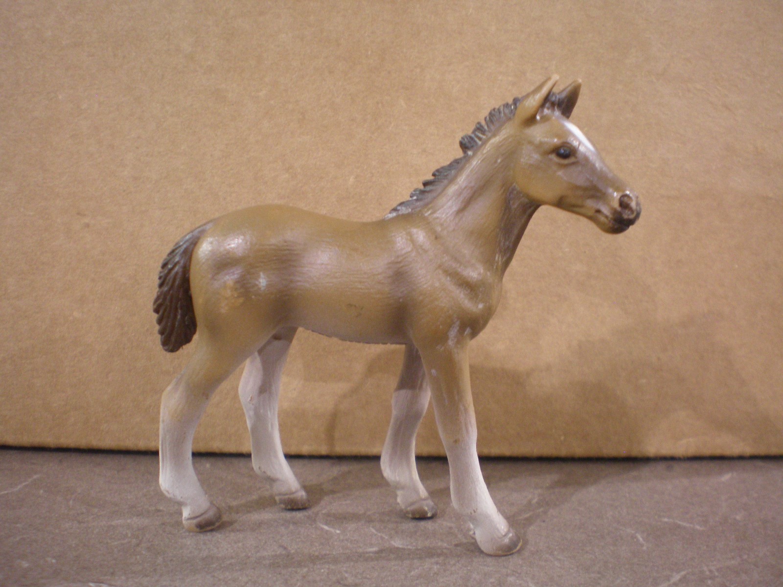 2003 Schleich Hanoverian Light Brown White Black Foal Colt Filly Horse