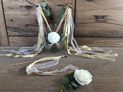10 x Wedding Wands mit Glocke, Zauberstäbe   Hochzeit Glücksstäbe