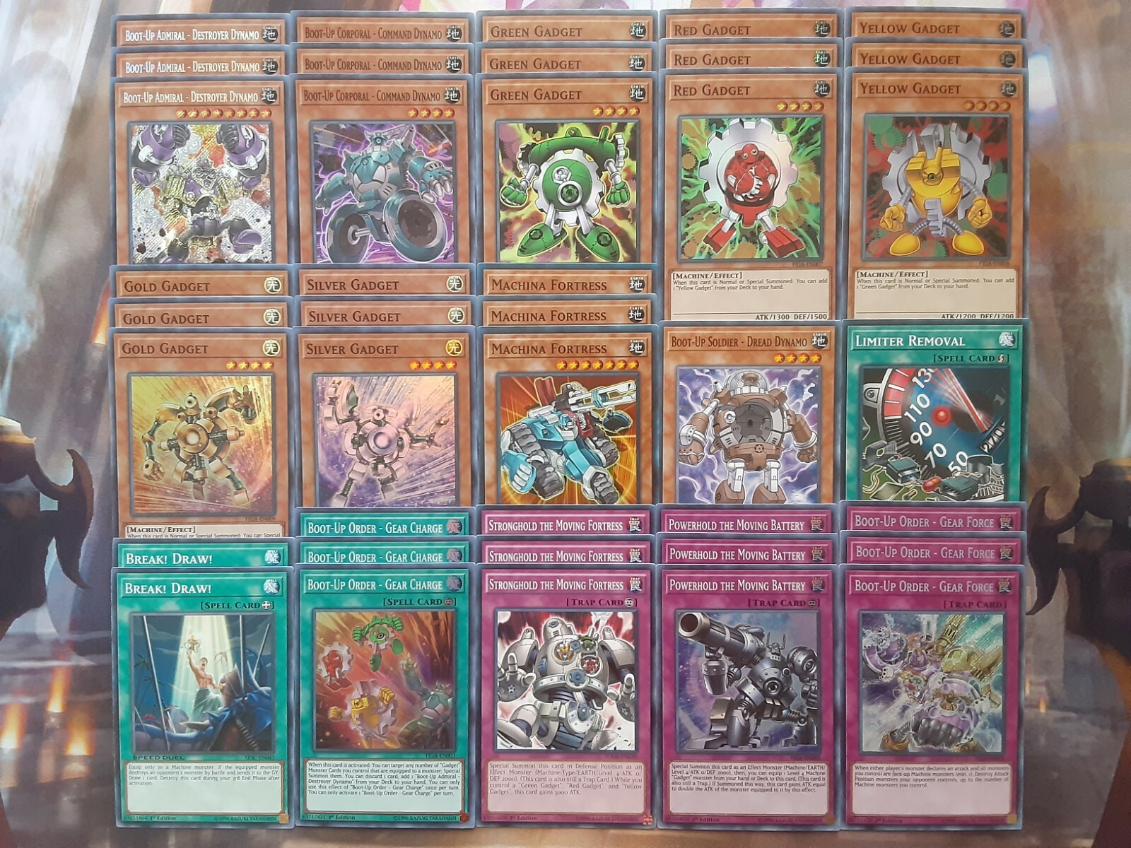 Yugioh Gadget Deck 40 Card Red Green Yellow Gold Silver Budget Tournament Ready