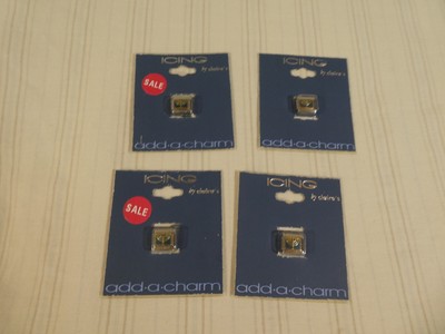 Lot of 4 Vintage Now Add a Link Hanukkah Menorah Add a Charm Bracelet Links ﻿F1