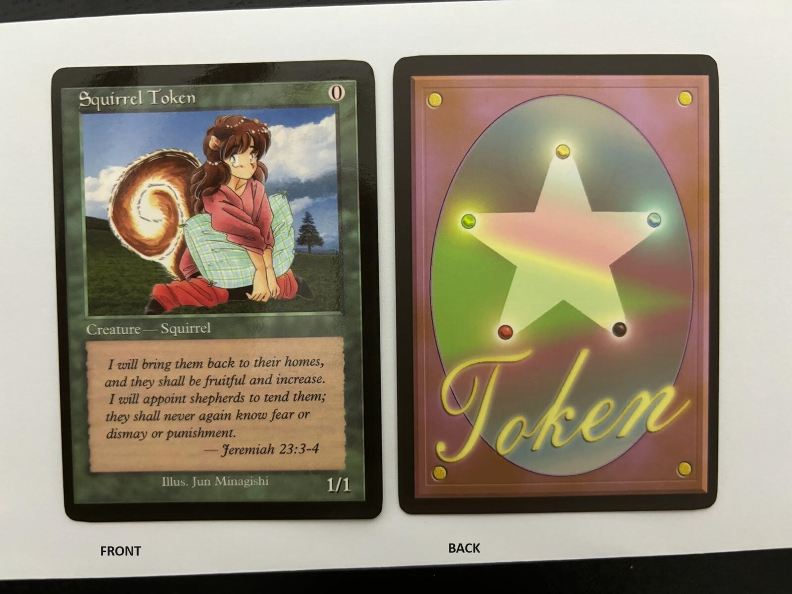 MTG JUN MINAGISHI RARE SQUIRREL TOKEN NM MAGIC THE GATHERING MTG JUN MINAGISHI RARE SQUIRREL TOKEN NM MAGIC THE GATHERING
