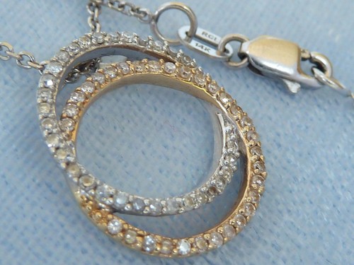 14K White & Yellow Gold Pendant 18