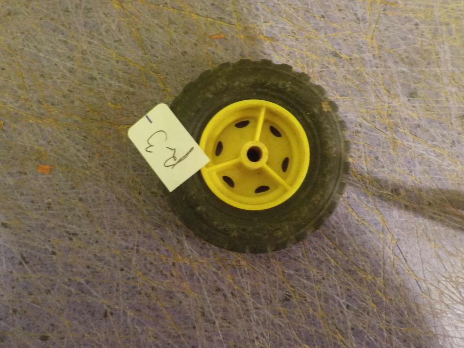 vintage wyandotte wrecker truck one tire one yellow wheel nice for parts