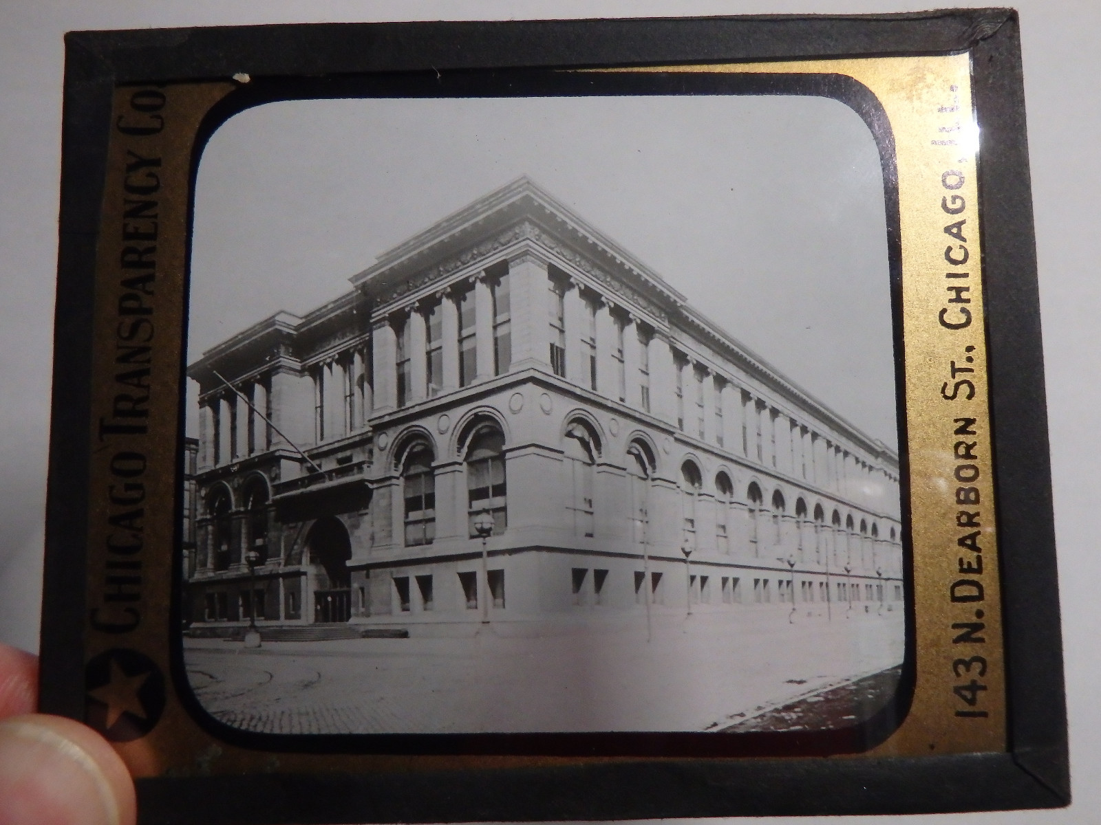 Magic Lantern Glass Slide, Chicago Public Library - Early 1900's