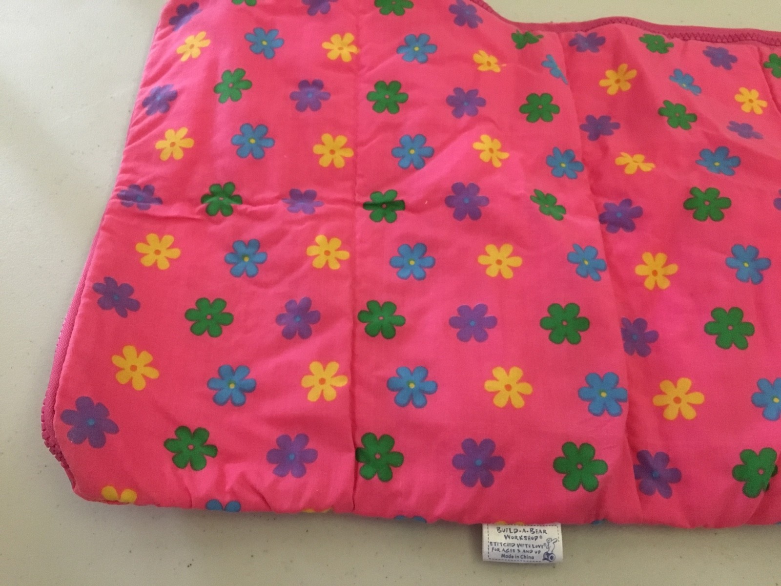 Build A Bear - Pink Flowery Sleeping Bag