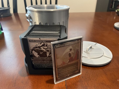 Trashcan / Dumpster Deck Box - MTG EDH Commander - Bloomburrow - Bello, Bard