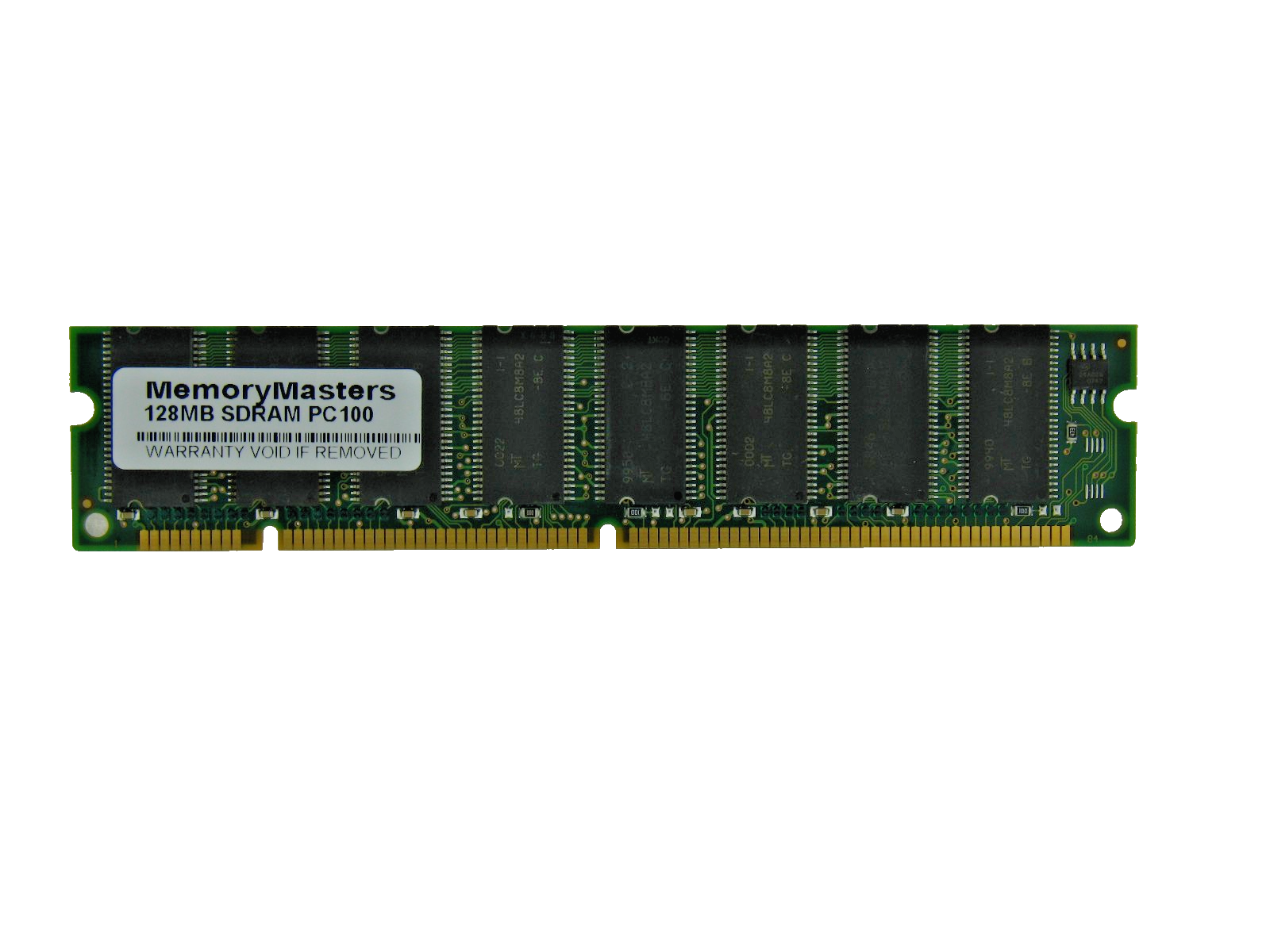 128MB MEMORY 16X64 168 PIN PC100 8NS 3.3V NON ECC SDRAM RAM