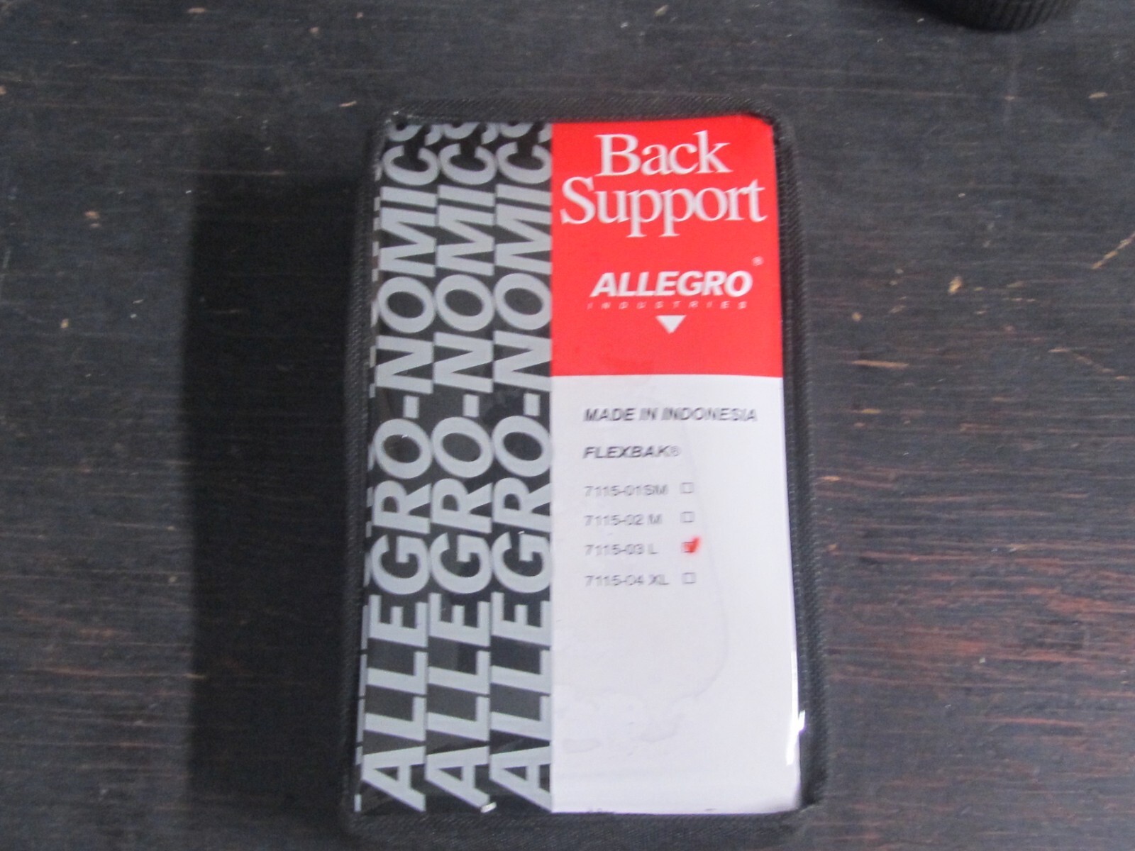 Allegro Industries Flexbak 7115-03 Back Support With Suspenders Size Large