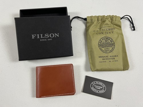 【USA製】フィルソン ブライドルレザー スナップ ウォレット Brown 箱付 Filson Leather Wallet Pouchフィルソンレザーウォレット