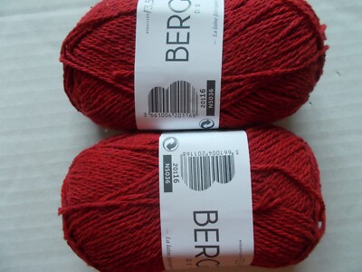 Bergere de France Ecoton cotton blend yarn, Laque, lot of 2 (142 yds each)