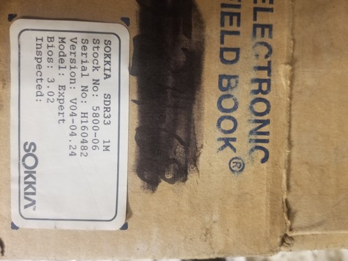 Sokkia SDR33 Data Collector Expert 3300-CNDHRPE-017 Symbol cda