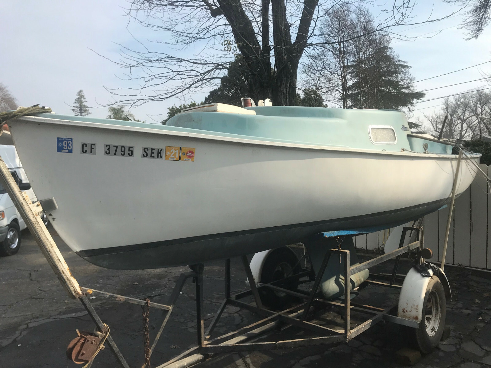 1968 O'Day Mariner 19' Sailboat with Trailer Fresno, CA | No Fees & No Reserve