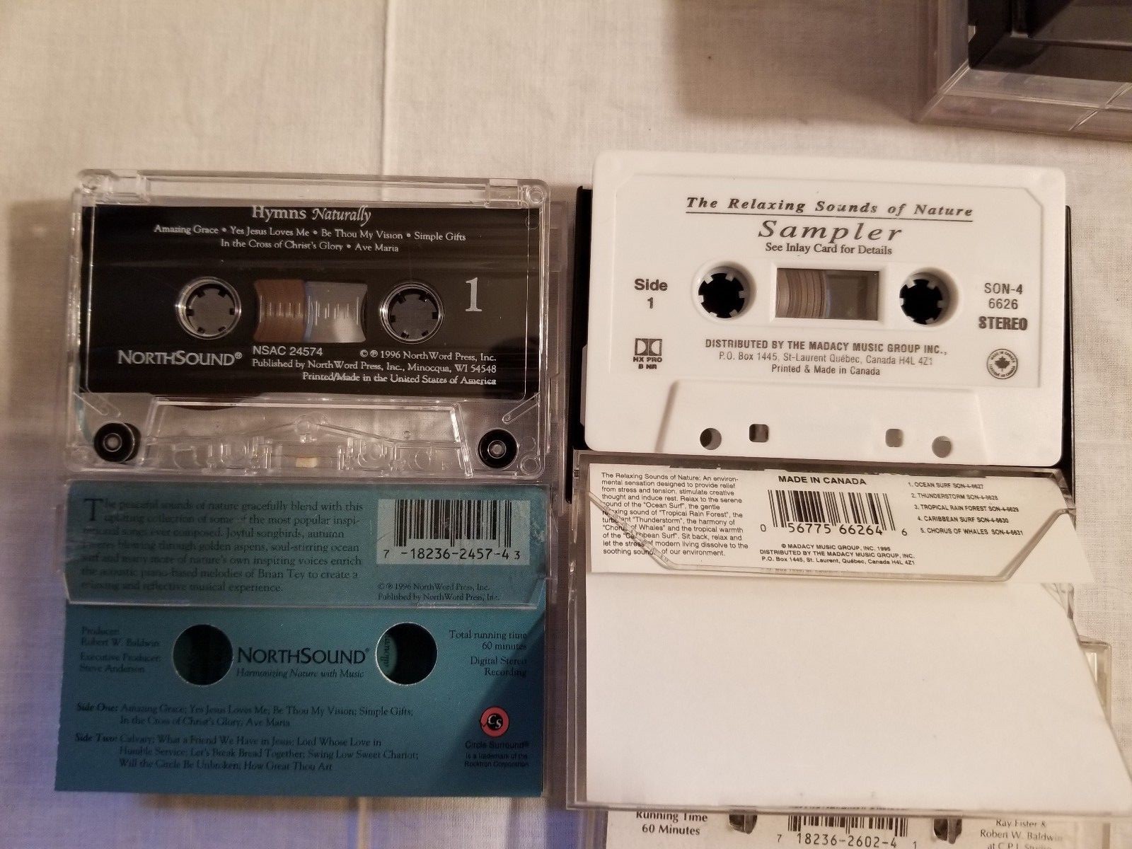 Vintage Tape Lot 8 Cassette Nature Music Natural Hymns Harp Acoustic NorthSound