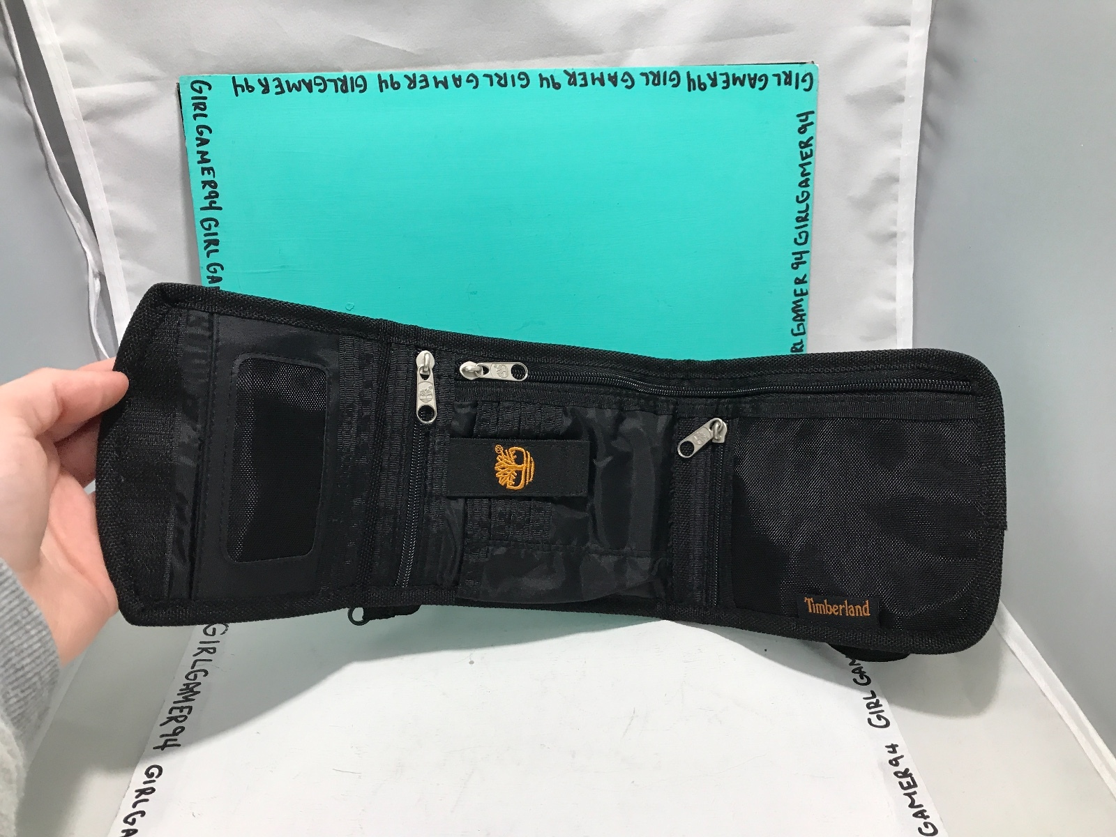 Genuine Timberland Trifold Fabric Wallet - That Converts Into Purse/Lanyard