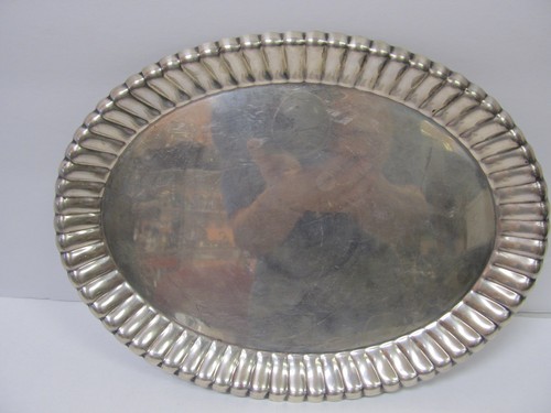 REED & BARTON STERLING SILVER VINTAGE # X 394 UNDER TRAY 10” W XLNT COND