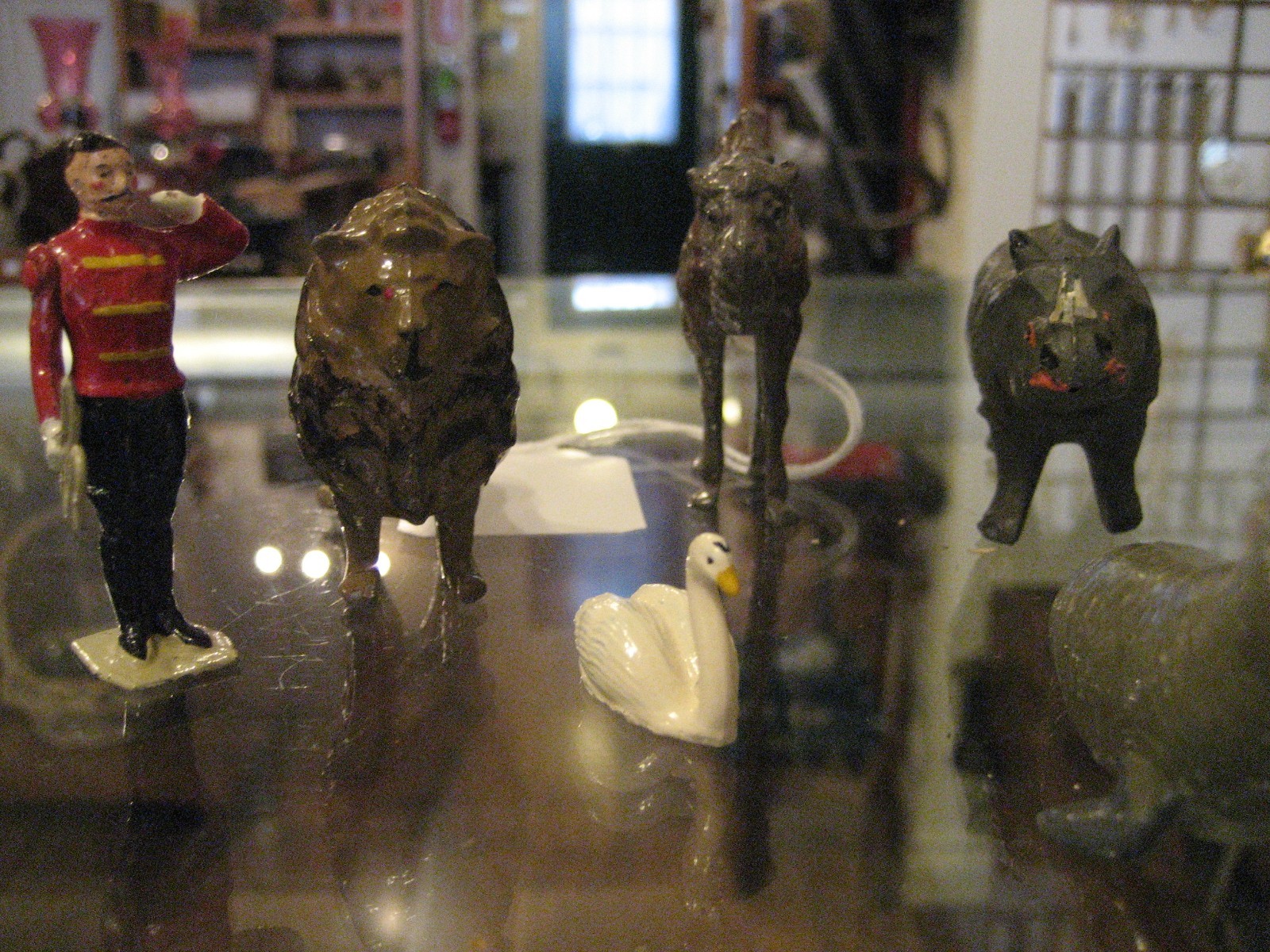 Vintage Britains and 54mm Zoo Figurines - 10 Pieces