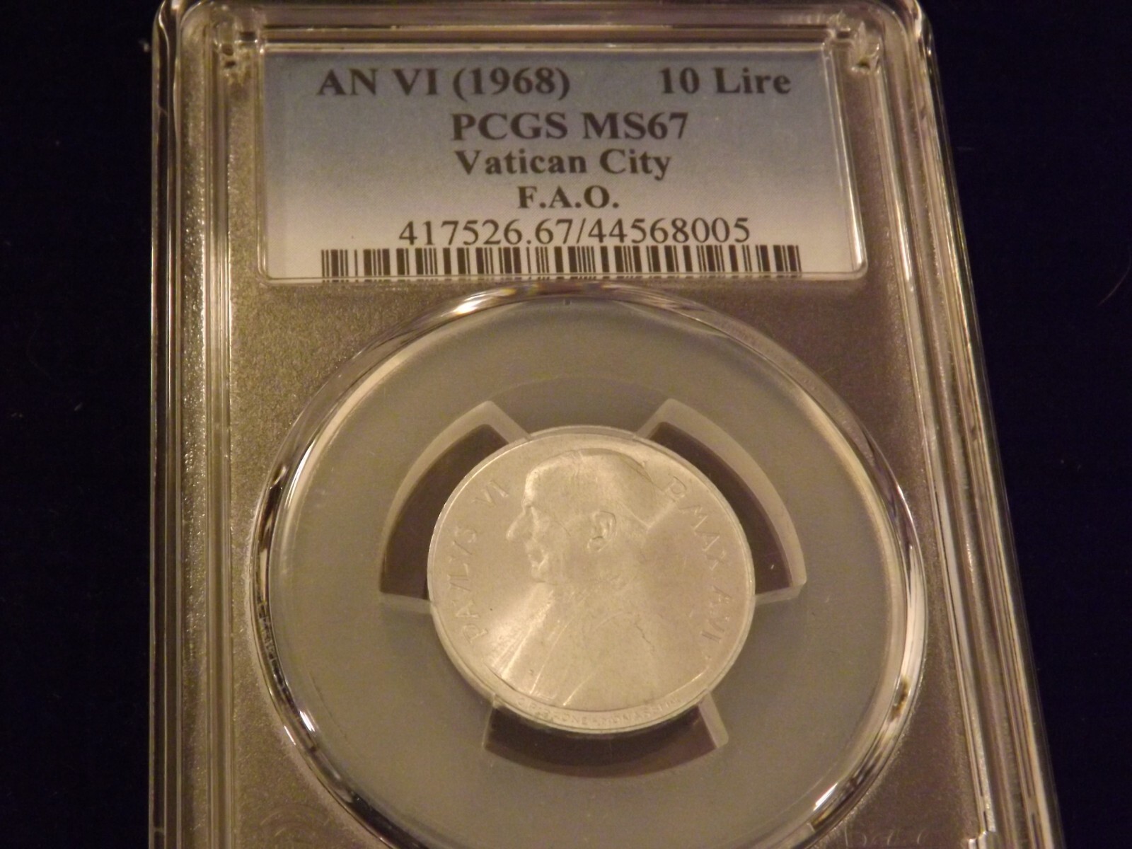 j  1968 10 Lire VATICAN CITY PCGS MS 67 | eBay