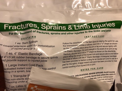 $214 Pac-Kit Personal First Aid Station Kit CPR Burns Fractures Stings Bites