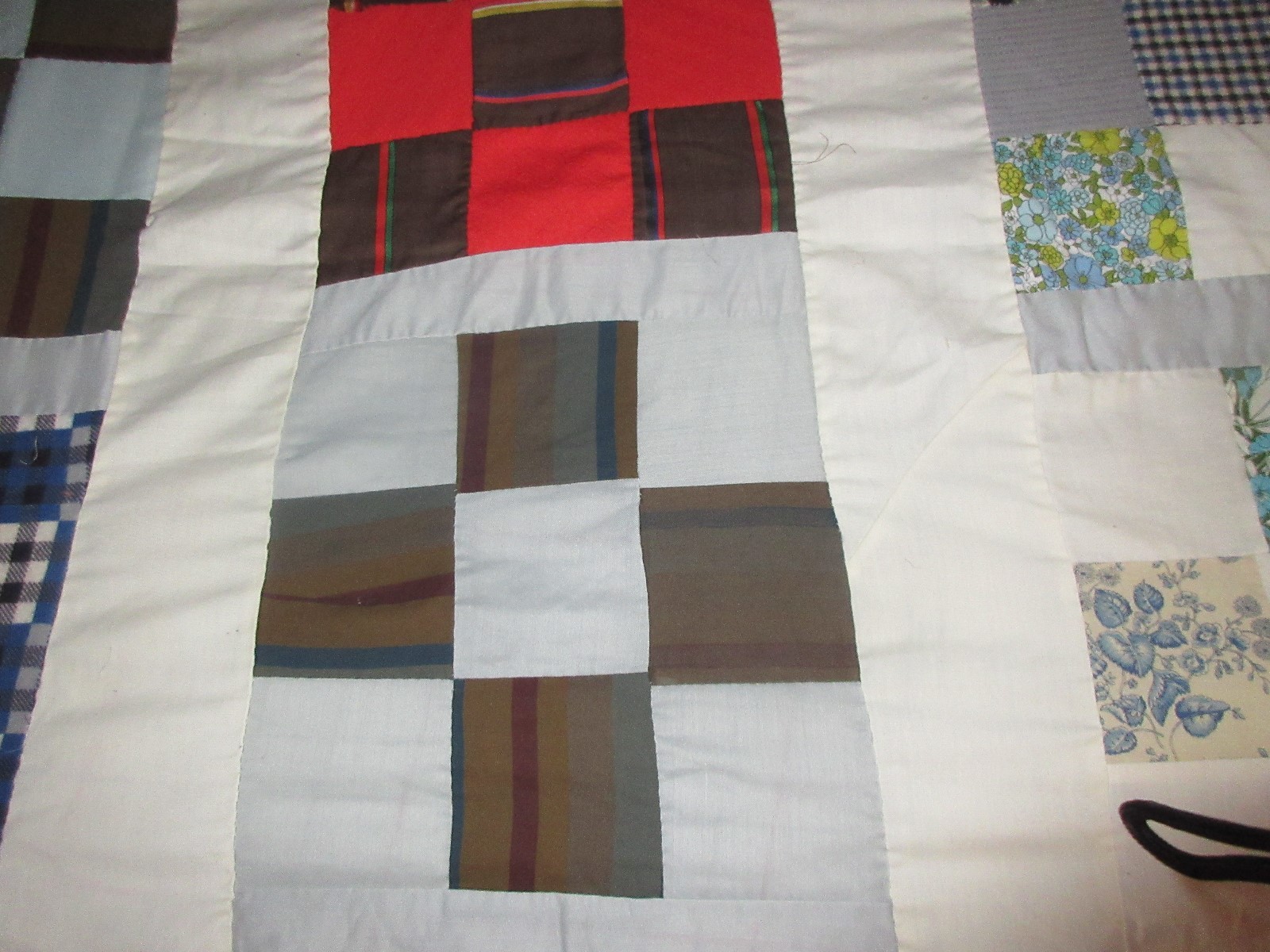 hand sewn quilt top 64X152-cotton-poly