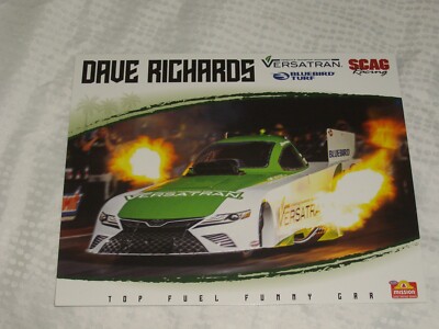 2024 DAVE RICHARDS VERSATRAN FUNNY CAR NHRA POSTCARD