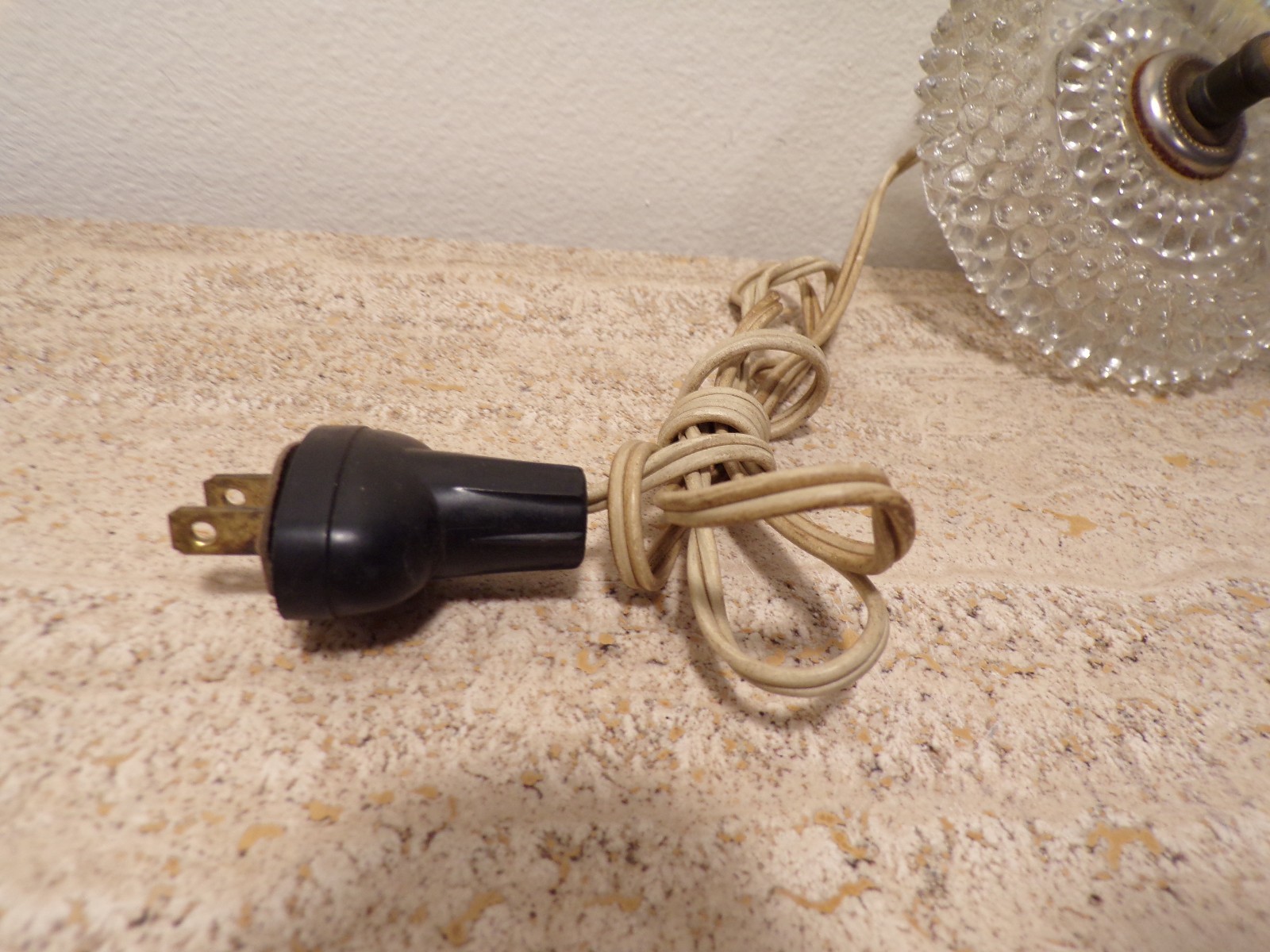 Vintage Glass Wall Sconce Light Fixture Art Deco Hollywood Regency  248b