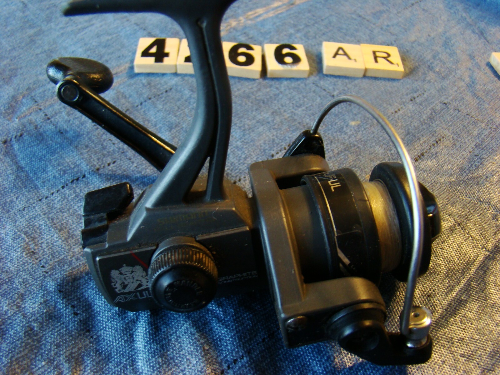 シマノ　アルゴス　50-330 graphite reel RARE, Vintage Shimano AX 300Q Graphite R3 Spool Fishing Reel