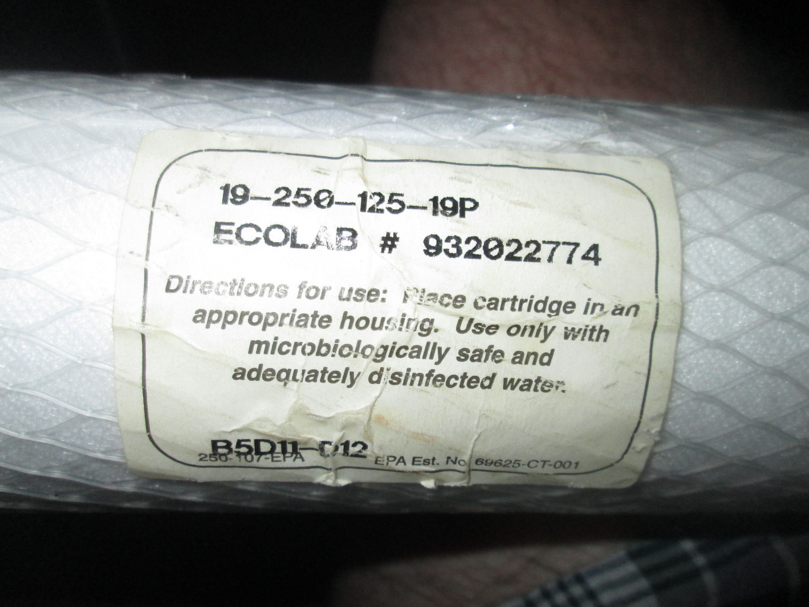 EcoLab Water Filter 932022774