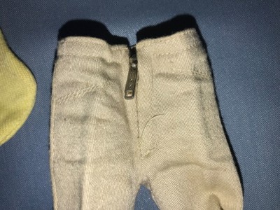 1964 Ken Barbie Doll Casuals #782 Yellow Pullover Shirt Khaki Slacks Pants Tag