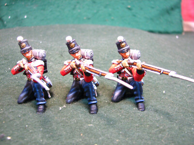 Super Rare Set, Frontline Q.O.F.4. 50th Regiment of Foot Kneeling & Firing 3 Pc.