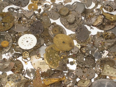 Vintage Watch Parts 1½+ pounds-Steampunk Altered Art Jewelry Crafts  gears faces