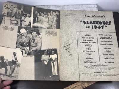 Vtg 1947 Ken Murray's Blackouts Vaudville earl moran pin-up