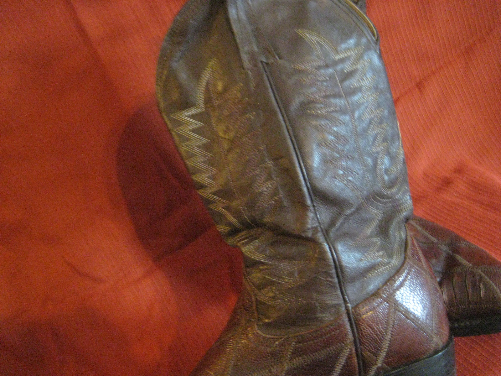 PISOLITAS vtg Western BOOTS sz 7.5 mens Mexico brown leather Cowboy