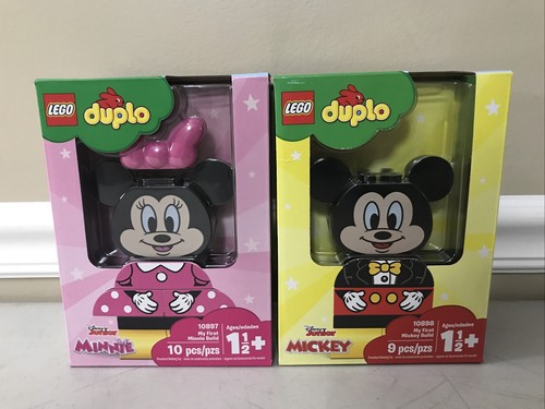 LEGO DUPLO 10897 10898 MY FIRST MICKEY MINNIE BUILDS Pair NEW SEALED NIB