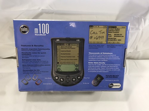 NEW Palm m100 Handheld PDA Flip Cover Organizer Note Pad Factory Sealed