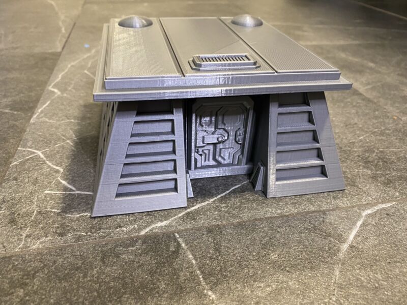 3D Printed Gray Imperial Endor Bunker for Star Wars Legion 40K Tabletop Terrain