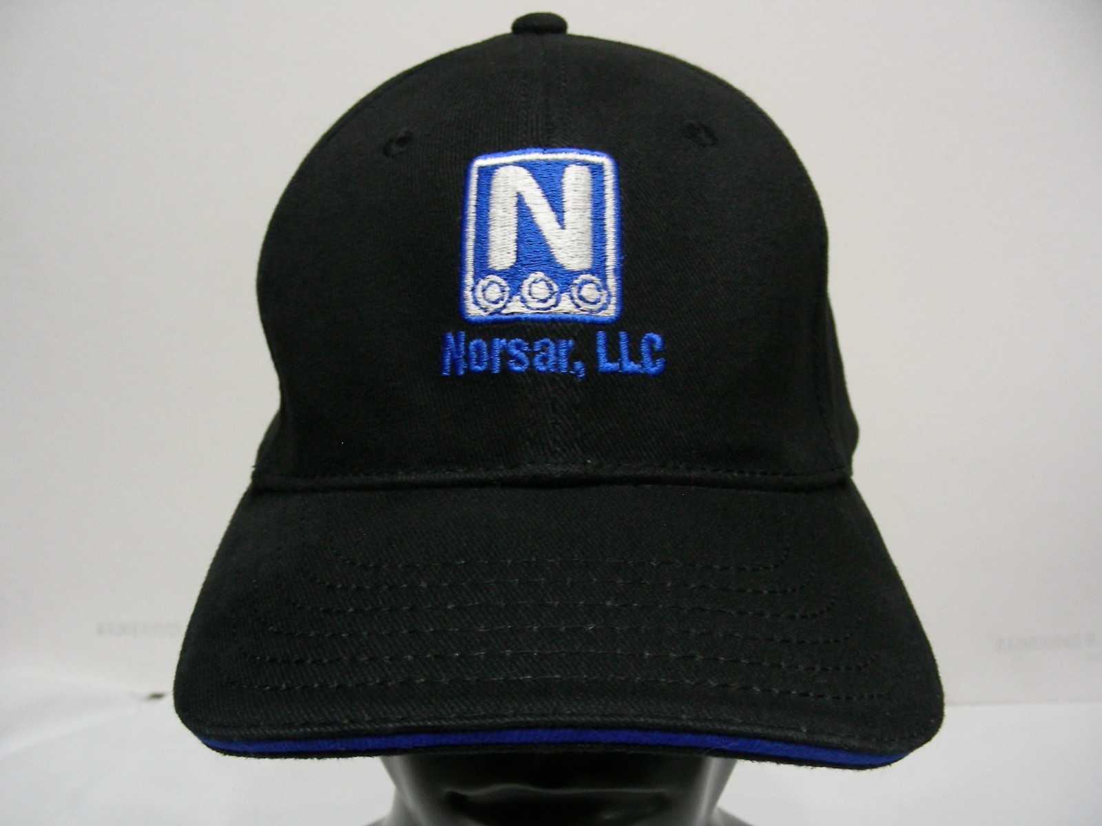 NORSAR - BLACK - EMBROIDERED - OSFA STRETCH FIT BALL CAP HAT!