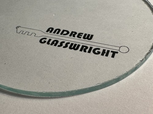 Small Clear Glass Disk Cut to size between .5 inch through 2 inches