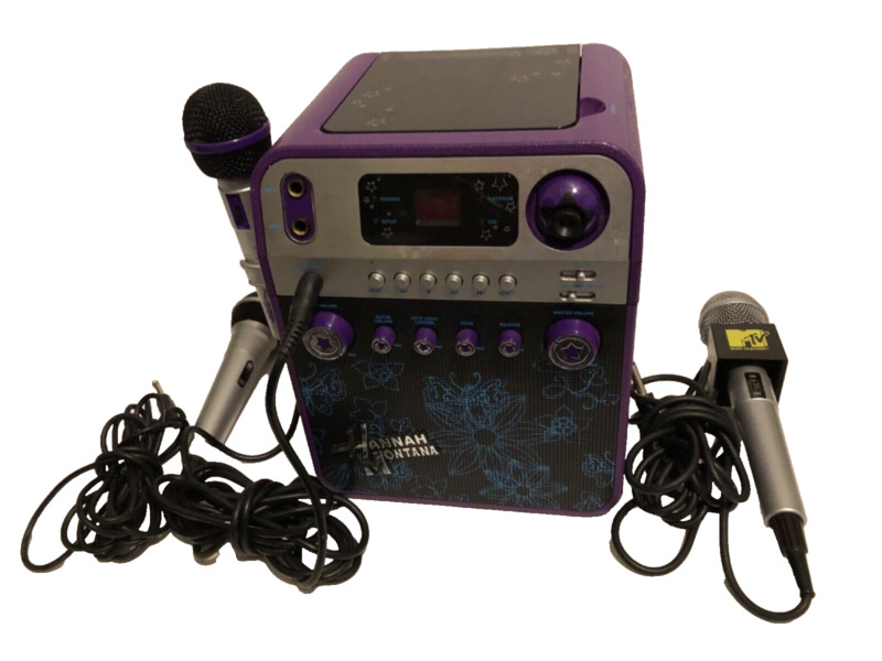 Hannah Montana Video Karaoke Machine Works W/ 3 Microphones
