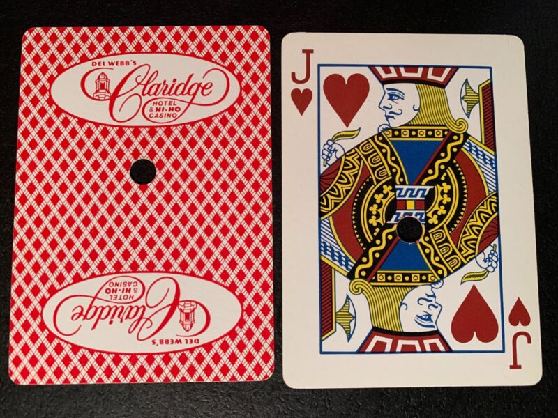 SWAP PLAYING CARD JACK OF HEARTS Claridge Casino and Hotel ATLANTIC CITY