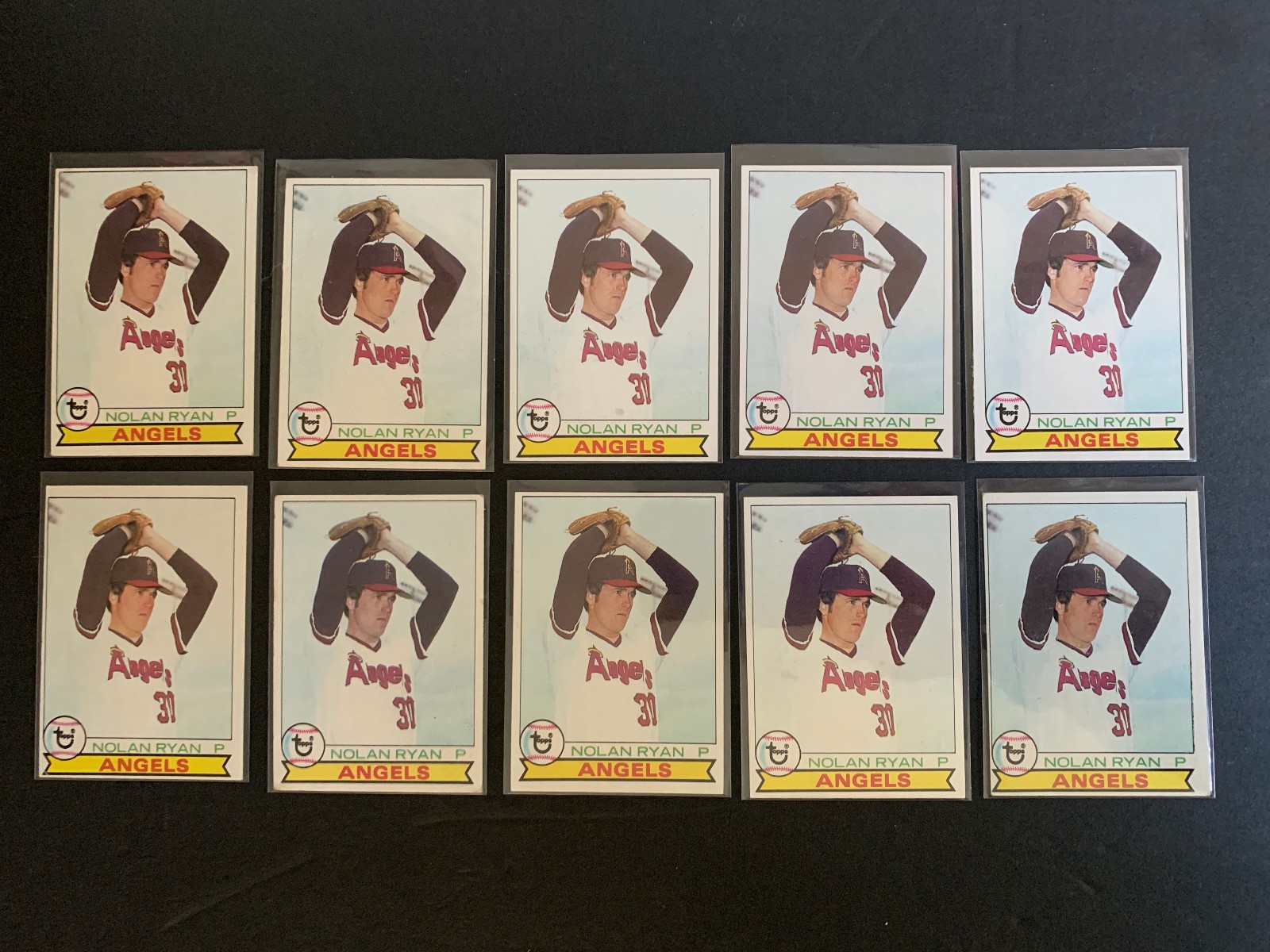 1979 Topps Baseball #115 Nolan Ryan 10 Card Lot