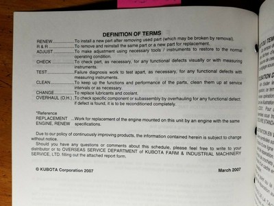Kubota ZD321 ZD326 ZD331 Zero Turn Mower Flat-Rate Schedule Manual 9Y122-00160