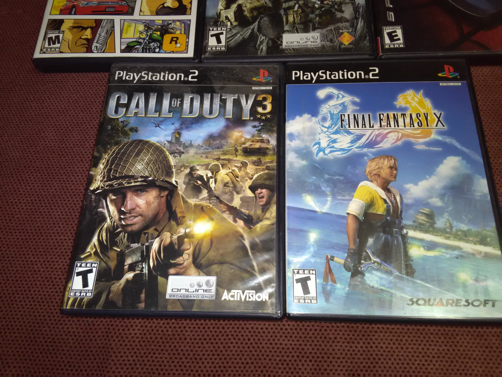 PS 2 EIGHT GAMES GRAND THEFT AUTO CALL DUTY 3 AND MORE