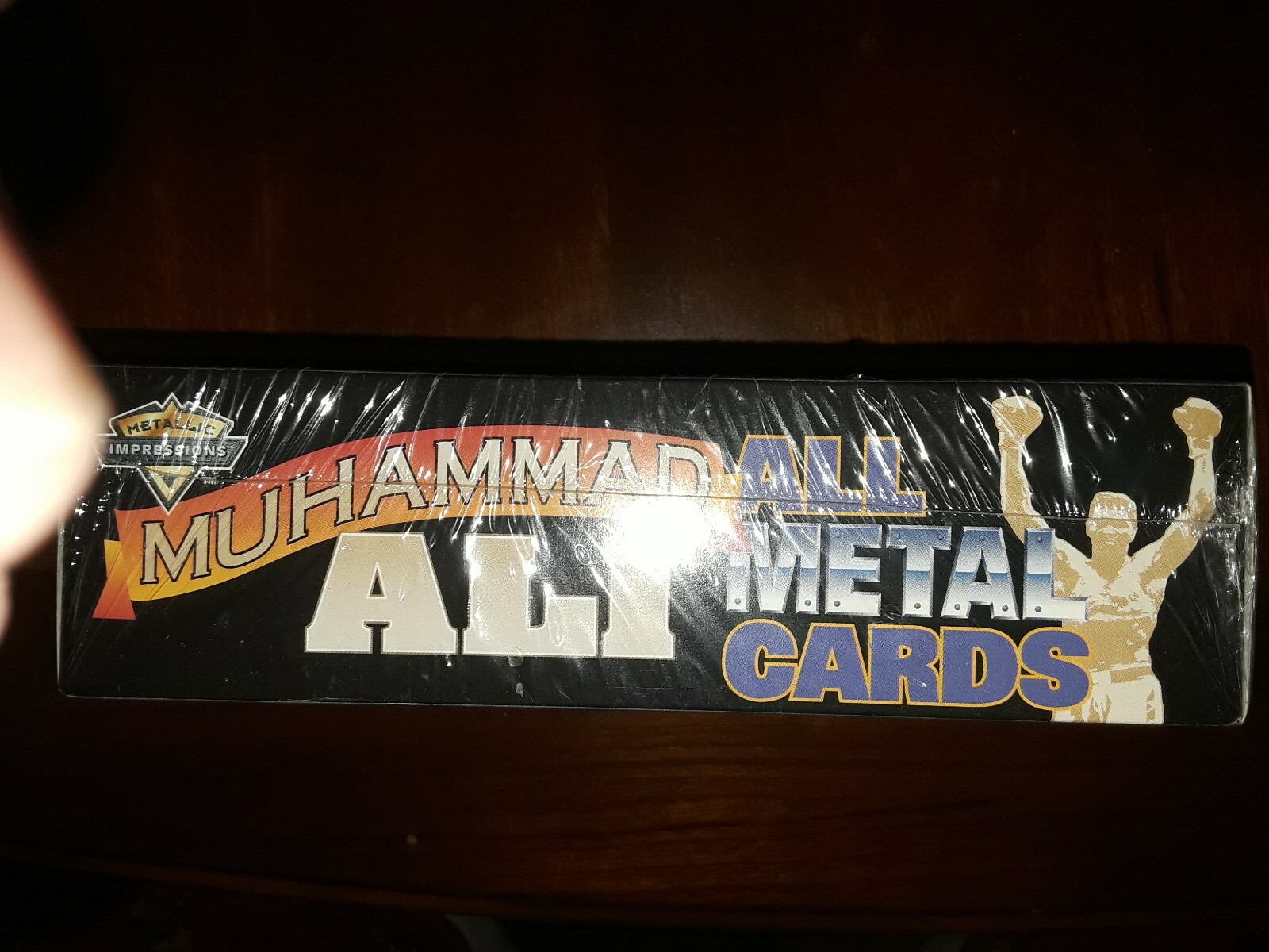VINTAGE 1995 MUHAMMAD ALI METALLIC IMPRESSIONS ALL METAL CARDS NEW UNOPENED L@@k