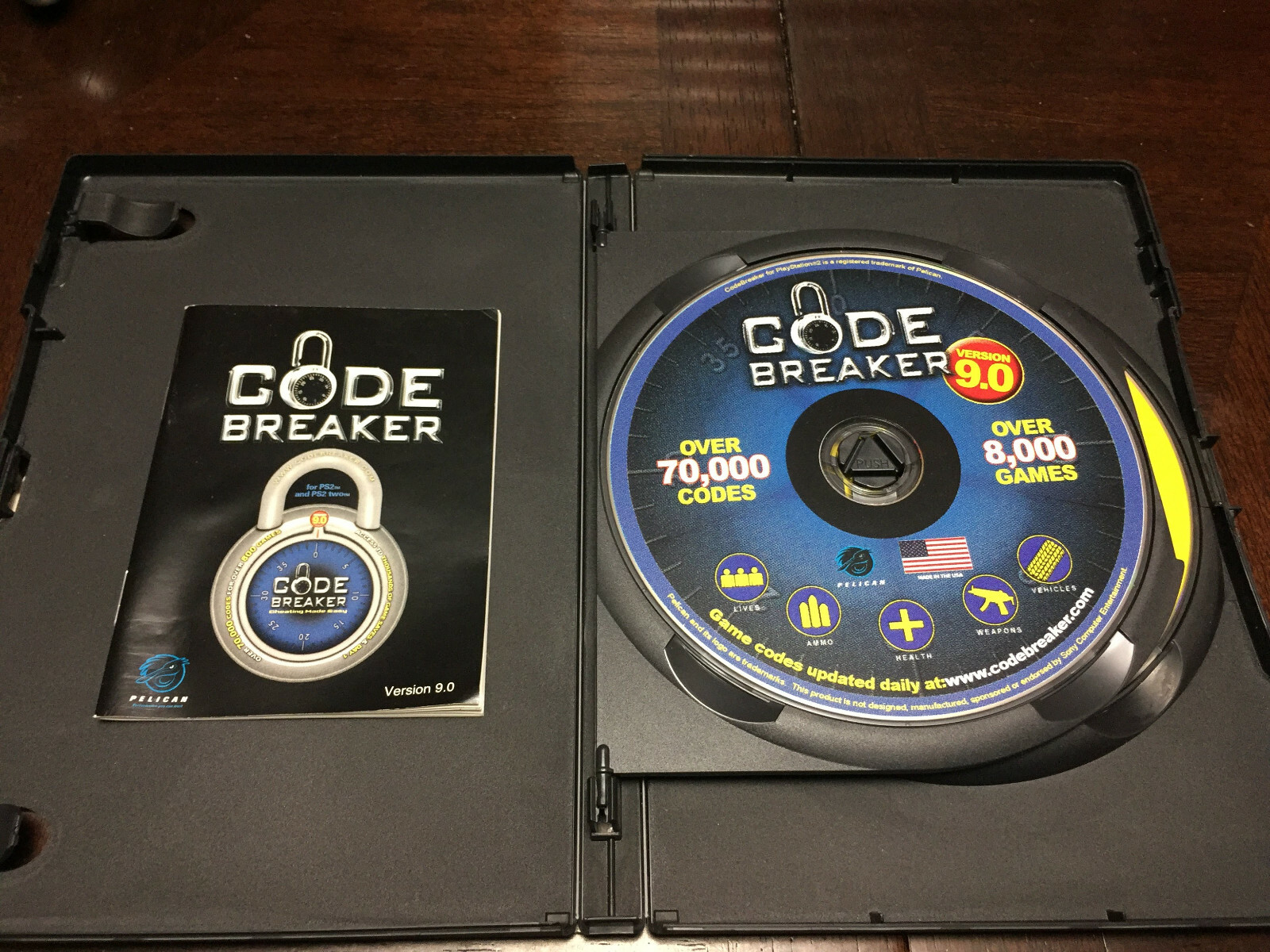 Codebreaker PS2 CD 9.0 RARE Pelican Code Breaker Cheat Codes Complete US Version