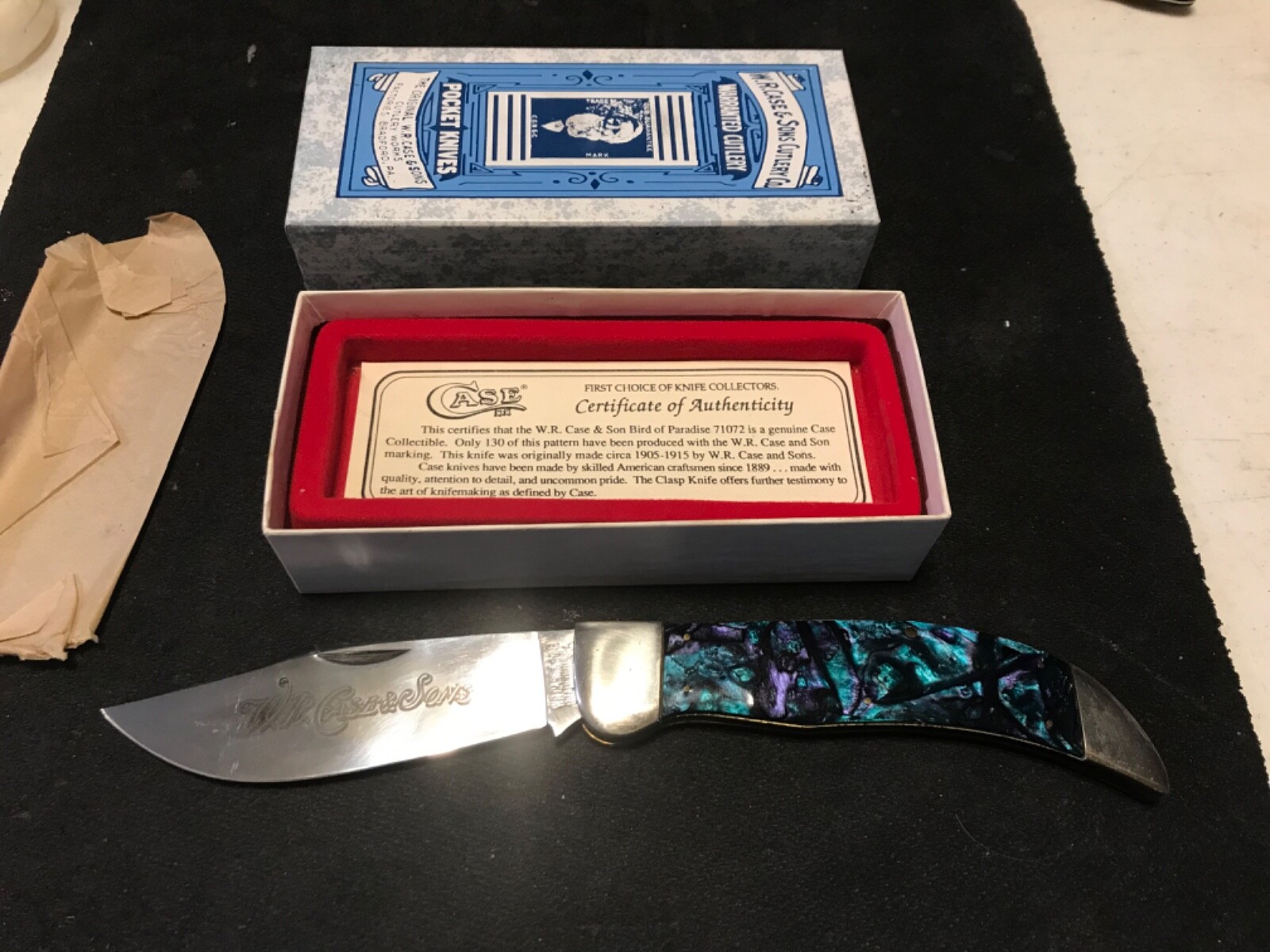 Rare W.R. Case & Son Bird of Paradise 71072 Tested XX Knife